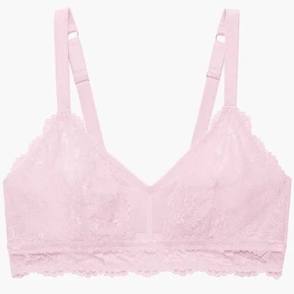 Savage X Fenty Floral Lace and Mesh Bralette Unicorn Lavender Pink Size 3X - Picture 2 of 6